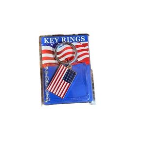 New Bright Shine American Flag Keychain OS